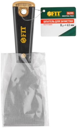 Шпатель для удаления ржавчины профи, толщ. лезвия 1 мм, пластик.ручка с метал.бойком 2.5 63 мм фото 5