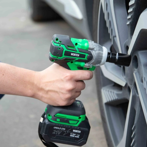 Гайковерт бесщеточный WORTEN 2x4.0Ач, 21В, 400Нм IM КА-90000590 фото 9