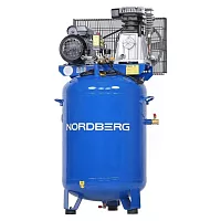 Компрессор вертикальный поршневой NORDBERG с ременной передачей 220 В, ресивер 150 л, 446 л/мин NCEV150/480