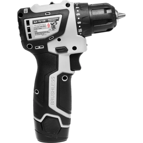 Бесщеточная аккумуляторная дрель-шуруповерт Интерскол ДА-10/12В 36 МиниМАКС Li-ion, кейс, 2 аккум., 2Ач 687.2.2.70 фото 3 Бесщеточная аккумуляторная дрель-шуруповерт Интерскол ДА-10/12В 36 МиниМАКС Li-ion, кейс, 2 аккум., 2Ач 687.2.2.70 фото 3