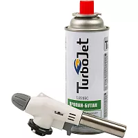 Горелка с пьезоподжигом TJ74 + газовый баллон TJ220 Turbojet TJ723-B