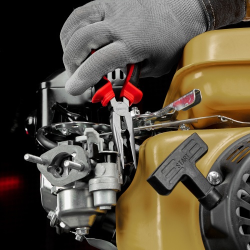 Длинногубцы прямые, 160 мм, хром-ванадий, двухкомпонентные рукоятки Matrix фото 10