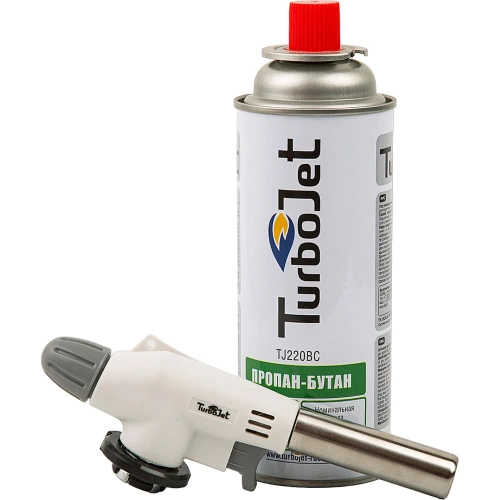 Горелка с пьезоподжигом TJ74 + газовый баллон TJ220 Turbojet TJ723-B Горелка с пьезоподжигом TJ74 + газовый баллон TJ220 Turbojet TJ723-B