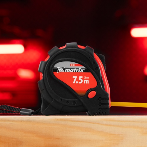 Рулетка Status Magnet 3 fixations,7,5 м х 25 мм,обрезиненный корпус,зацеп с магнитом Matrix фото 9