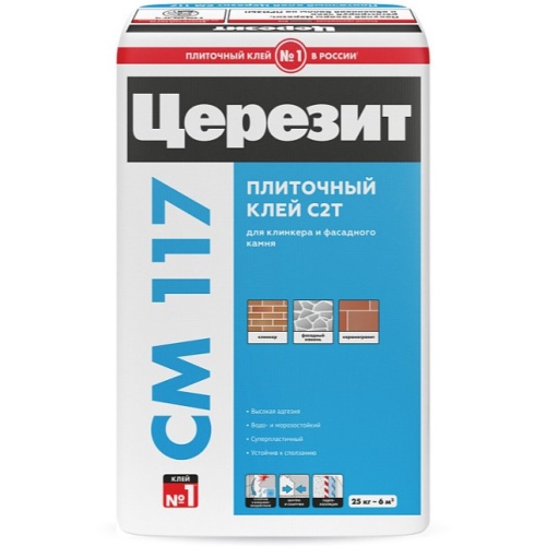 Клей для клинкера и фасадного камня Ceresit СМ 117 25 кг