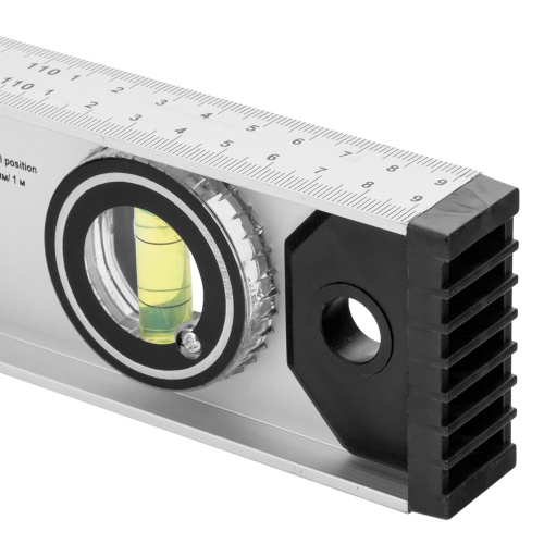 Уровень алюминиевый "Рельс", 1200 мм, 3 глазка (1 поворотный) Matrix фото 7