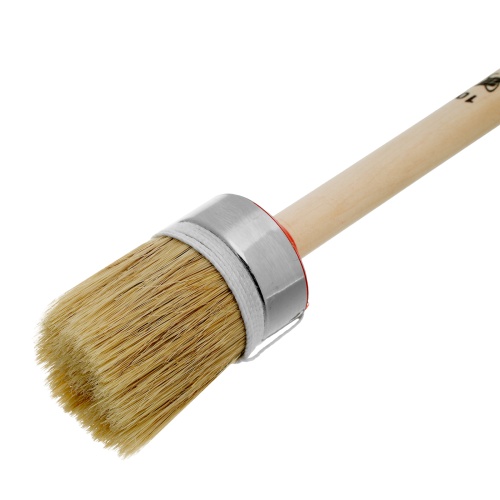 Кисть круглая, Профи №10 (40 мм) натуральная щетина, деревянная ручка MTX фото 4