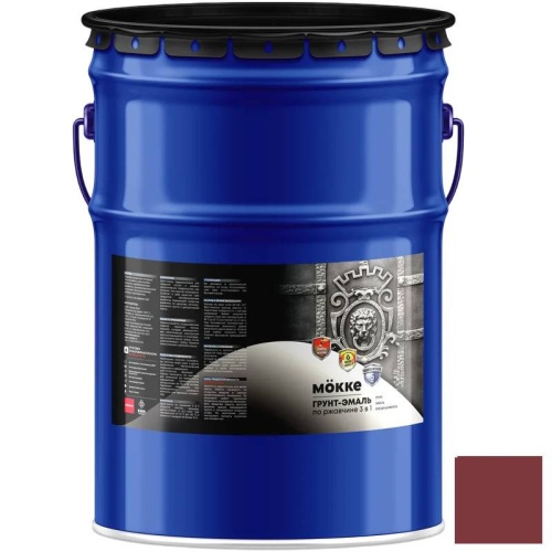 Грунт-эмаль алкидно-уретановая Mokke 8939 3 в 1 красно-коричневая 20 кг