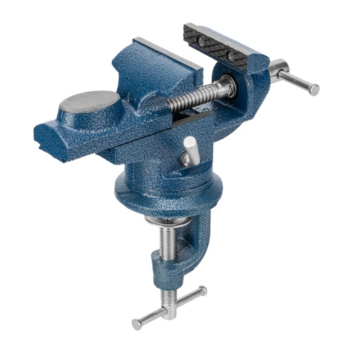 Тиски слесарные, настольные, поворотные, ширина рабочих губок 65 мм, наковальня Сибртех фото 28