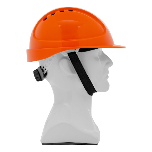 Каска защитная ударопрочная, ABS/PC, плавная регулировка, модель «Форвард» (К-05)оранж. Denzel фото 4