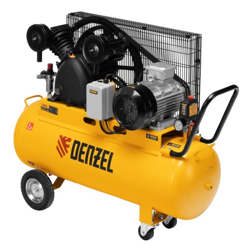 Компрессор воздушный рем. привод BCV 4000-T/100, 4,0 кВт, 100 литров, 690 л/мин Denzel фото 2