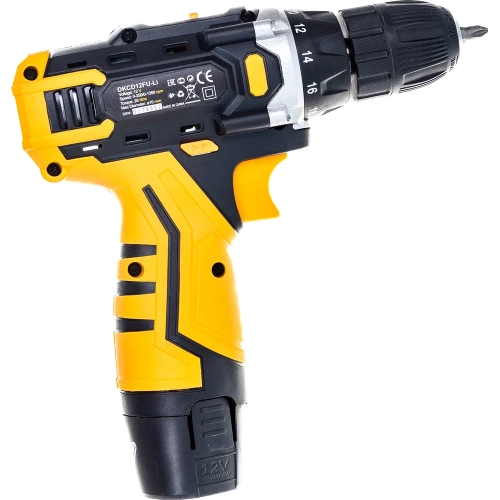 Аккумуляторная дрель DEKO 12В + набор 63 инструмента в кейсе DKCD12FU-Li 2.0Ahx2 63 tools + 063-4094 фото 3