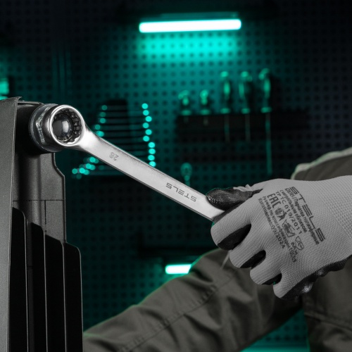 Ключ комбинированный, 28 мм, CrV, матовый хром Stels фото 6