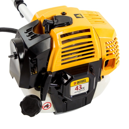 Триммер бензиновый DR-43, 43 см3, неразъемная штанга, состоит из 2 частей Denzel фото 5
