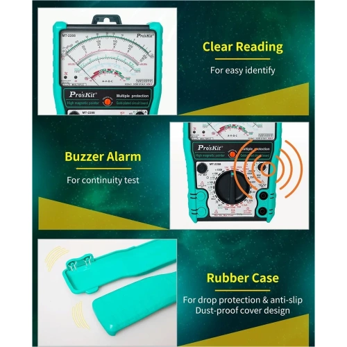 Мультиметр стрелочный Pro'sKit MT-2208 С00040321 фото 11