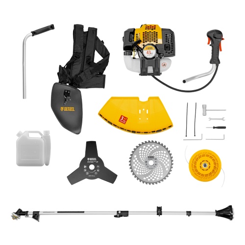 Триммер бензиновый DGT 430S, 43 см3, 2.5 л. с, разъемная штанга, состоит из 2 частей Denzel фото 28