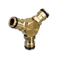 Тройник для разветвления или соединения, штуцерный, латунный Palisad