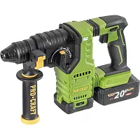 Перфоратор аккумуляторный бесщеточный Procraft PHA30 20В 2,8 Дж (АКБ 4Ач+ЗУ) PHA30-1B