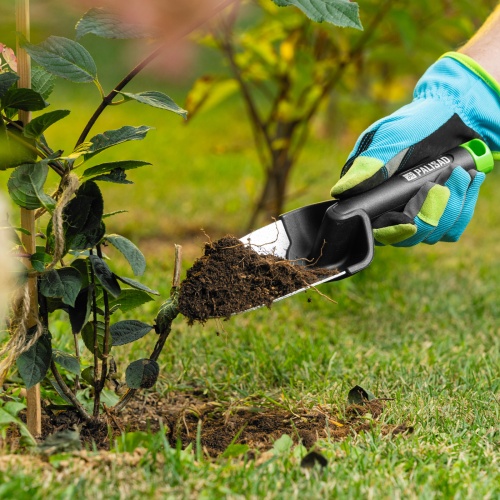 Совок посадочный широкий, 90х275 мм, стальной, полипропиленовая рукоятка, BASE Palisad фото 8