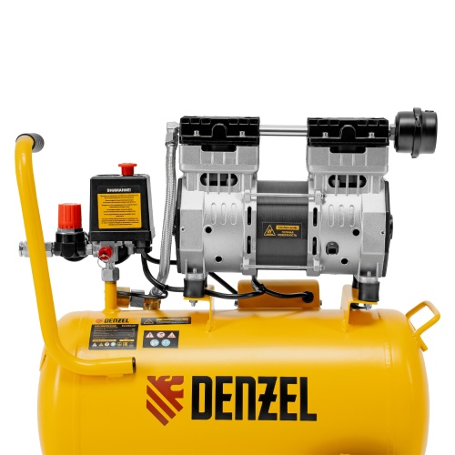 Компрессор DLS950/24 безмаслянный малошумный 950 Вт, 165 л/мин, ресивер 24 л Denzel фото 11