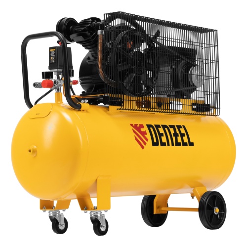 Компрессор воздушный BCV2200/100, ременный привод, 2.2 кВт, 100 литров, 370 л/мин Denzel фото 5