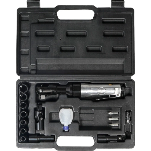 Пневматическая трещотка Airline 1/2", 61 Нм, с головками 17 предметов, кейс ATAZ020 фото 6