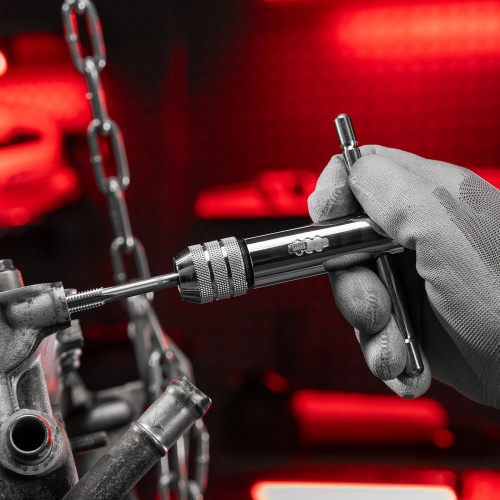 Вороток для метчиков М5-М12, хромированный, с трещоткой Matrix фото 12