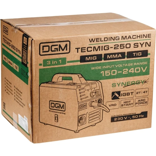 Полуавтомат сварочный DGM TECMIG-250 SYN DG5822-7 фото 5 Полуавтомат сварочный DGM TECMIG-250 SYN DG5822-7 фото 5