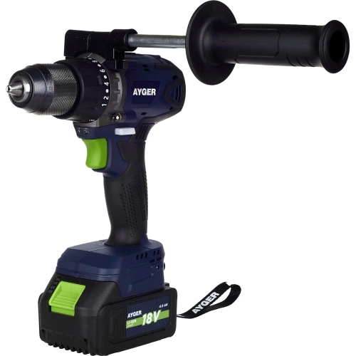 Аккумуляторный бесщеточный шуруповерт AYGER с двумя аккумуляторами 4Ah AP18BL4 фото 3 Аккумуляторный бесщеточный шуруповерт AYGER с двумя аккумуляторами 4Ah AP18BL4 фото 3