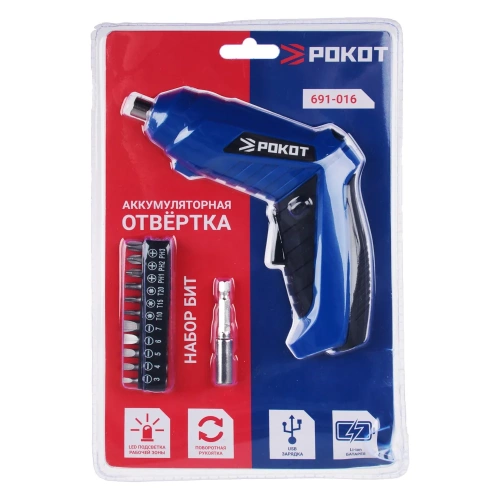 Аккумуляторная отвертка РОКОТ 691-016 фото 7