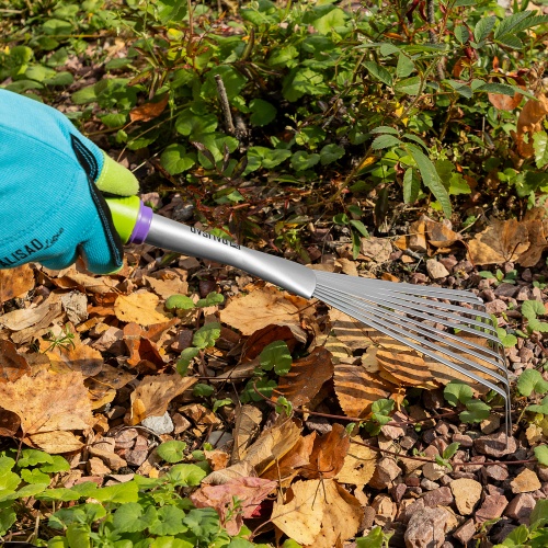 Грабли веерные 9 - зубые, 130 х 420 мм, стальные, пластиковая рукоятка, Connect, Palisad фото 8