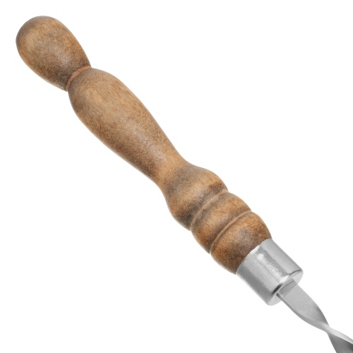 Шампур плоский, 600х10х2,5 мм, с деревянной  рукояткой, нерж. сталь, Camping// Palisad фото 4