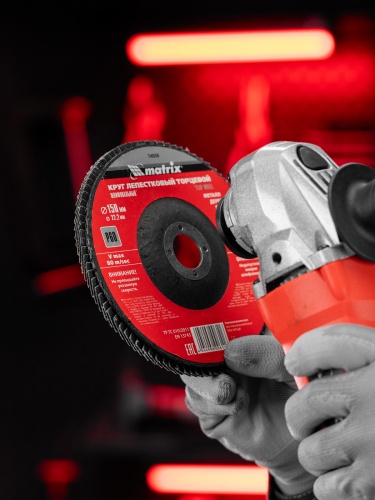 Круг лепестковый торцевой, P 60, 150 х 22.2 мм Matrix фото 5