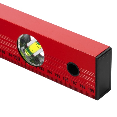 Уровень алюминиевый, 2000 мм, 3 глазка, красный, линейка Matrix фото 3