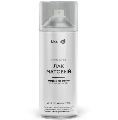 Лак аэрозоль универсальный Elcon бесцветный матовый 520 мл