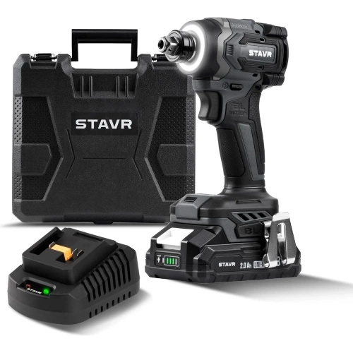 Шуруповерт ударный аккумуляторный Ставр 230 Нм, hex 1/4+1/2, BL двиг, 18V UNI-M, Stavr SID 18BL-230V-1K 9022300034