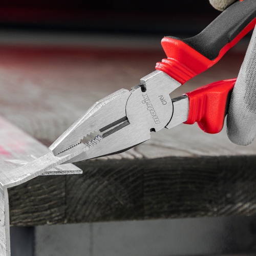 Плоскогубцы комбинированные, 200 мм, хром-ванадий, двухкомпонентные рукоятки Matrix фото 8