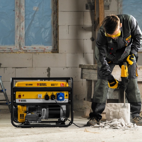 Генератор бензиновый GE 6900, 5.5 кВт, 220 В/50 Гц, 25 л, ручной старт Denzel фото 18 Генератор бензиновый GE 6900, 5.5 кВт, 220 В/50 Гц, 25 л, ручной старт Denzel фото 18