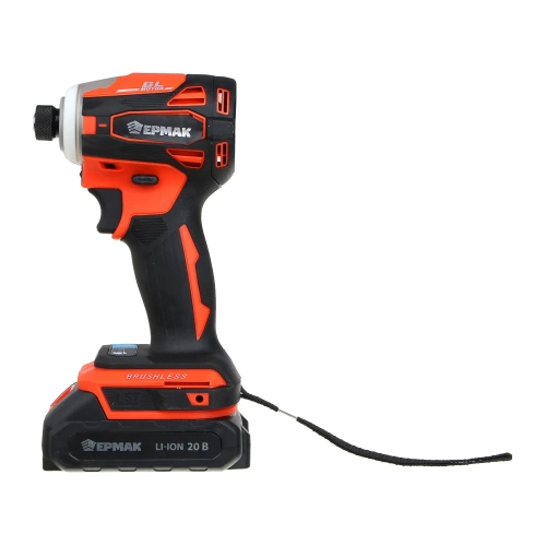 Импакт винтоверт ударный ЕРМАК бесщёточный, 20В, 2Ач, 230Нм 691-052 фото 6 Импакт винтоверт ударный ЕРМАК бесщёточный, 20В, 2Ач, 230Нм 691-052 фото 6