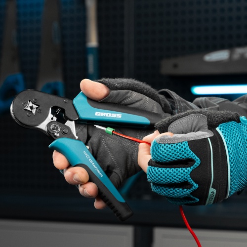 Клещи (пресс-клещи) для обжима наконечников электропроводов с сечением 0.25-8 мм2 Gross фото 10