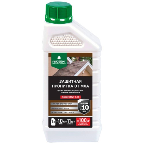 Пропитка защитная от мха Prosept 086-1 концентрат 1:10 1 л