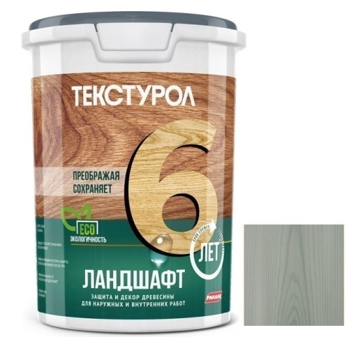 Средство для защиты древесины Текстурол Ландшафт серо-зеленый 0,9 л