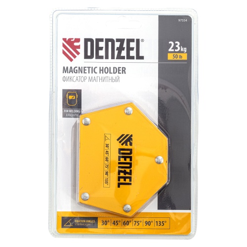 Фиксатор магнитный для сварочных работ усилие 50 LB, 30х45х60х75х90х135 град. Denzel фото 4