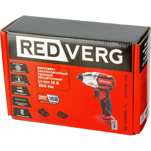 Винтоверт аккумуляторный ударный бесщеточный REDVERG RD-IDR18BL/U (без акк, без з/у) 6682902 фото 10 Винтоверт аккумуляторный ударный бесщеточный REDVERG RD-IDR18BL/U (без акк, без з/у) 6682902 фото 10