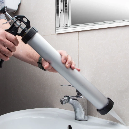 Пистолет для герметика SPARTA 750 мл, "закрытый", алюминиевый корпус, круглый шток 7 мм 886485 фото 6 Пистолет для герметика SPARTA 750 мл, "закрытый", алюминиевый корпус, круглый шток 7 мм 886485 фото 6