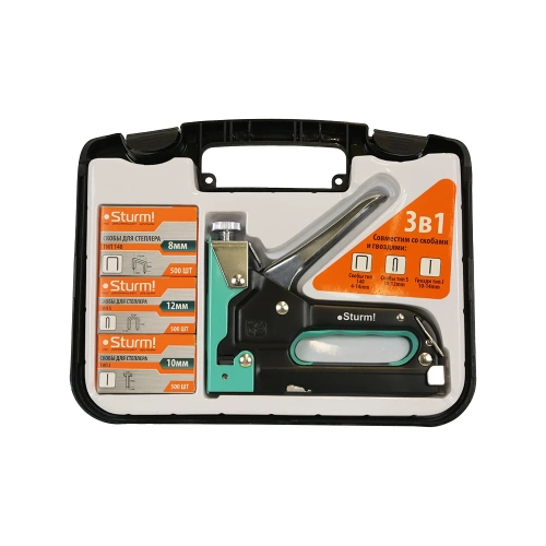 Степлер Sturm в кейсе, для скоб 140 4-14мм 1071-01-S3 фото 5
