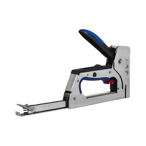 Степлер механический КОБАЛЬТ СТРЕЛОК, сталь. корп., скобы 6-14 мм, тип 53, шпильки 12-14 мм, гвозди 14 мм, рег.удара, спуск.крючок 922-180 фото 4 Степлер механический КОБАЛЬТ СТРЕЛОК, сталь. корп., скобы 6-14 мм, тип 53, шпильки 12-14 мм, гвозди 14 мм, рег.удара, спуск.крючок 922-180 фото 4