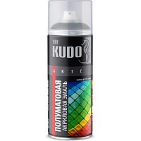 Эмаль аэрозольная универсальная Kudo KU-0A9005 Satin Ral 9005 черная 520 мл