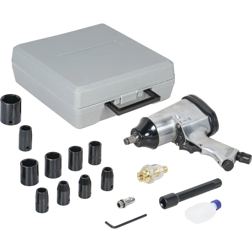 Пневматический ударный гайковерт Airline 1/2"DR 312Нм, с головками, 17 предметов, кейс ATAZ102 фото 5