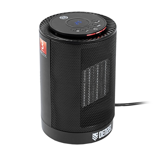 Тепловентилятор электрический керамический DTFC-1200, 3 режима, вентилятор, нагрев 600/1200 Вт Denzel фото 2